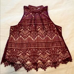 Lauren Conrad Lace Overlay Top | XXL